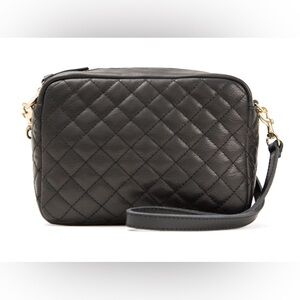 Clare V. Midi Sac in black puffy bag